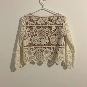 For love and lemons white lace top
